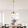 1_Livex Amador 11 3/4" Wide Soft Gold Teardrop Mini Pendant in scene