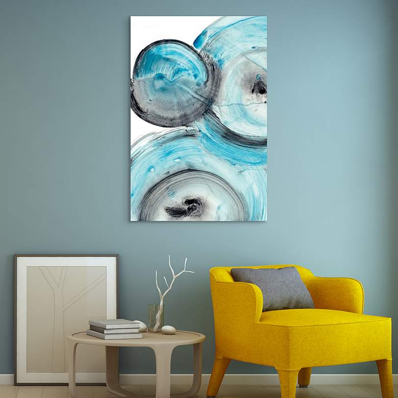 Image 1 Ripple Effect IV 48" High Floating Glass Graphic Wall Art in scene