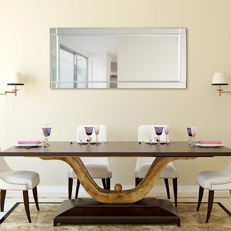 Image 1 Moderno Clear 24" x 54" Squared Corner Wall Mirror in scene