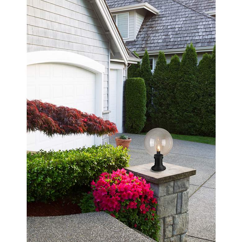 Image 1 Laurent 17 3/4" High Black Outdoor Pier Mount Light in scene