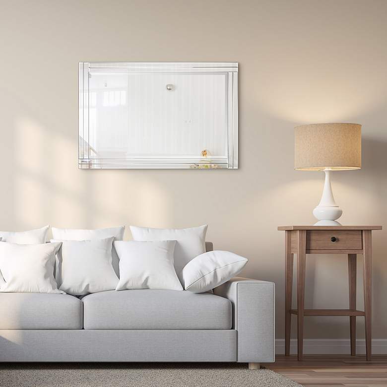 Image 1 Moderno Clear 24" x 36" Rectangular Wall Mirror in scene