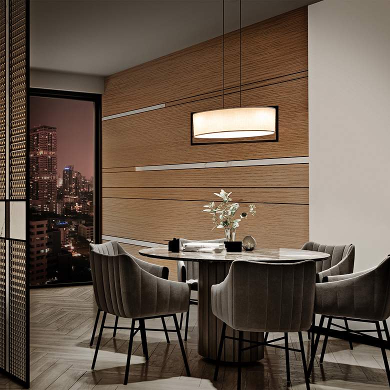 Image 1 DweLED Park Avenue 30 3/4" Wide Black LED Pendant Light in scene