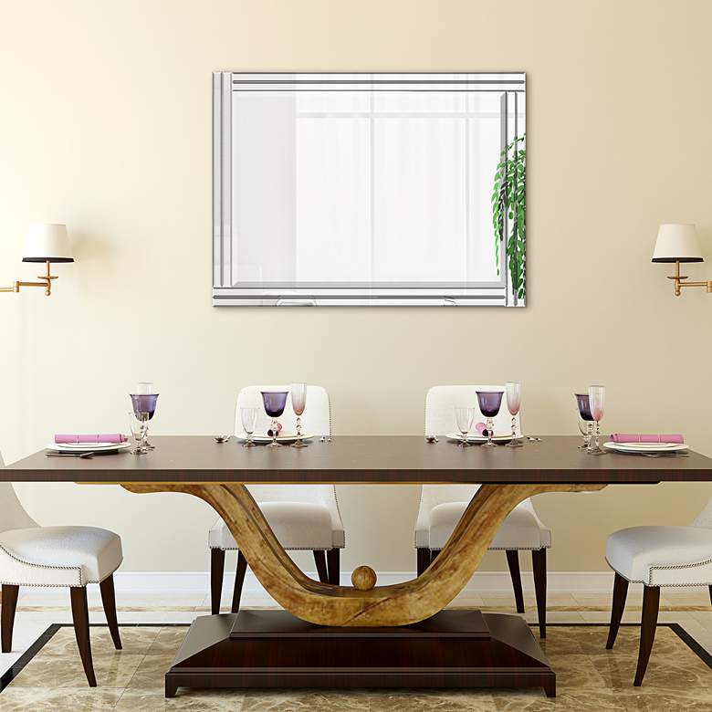 Image 1 Moderno Clear 30" x 40" Rectangular Wall Mirror in scene