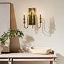 1_Kichler Karthe 14 1/2"H Natural Brass 3-Light Wall Sconce in scene