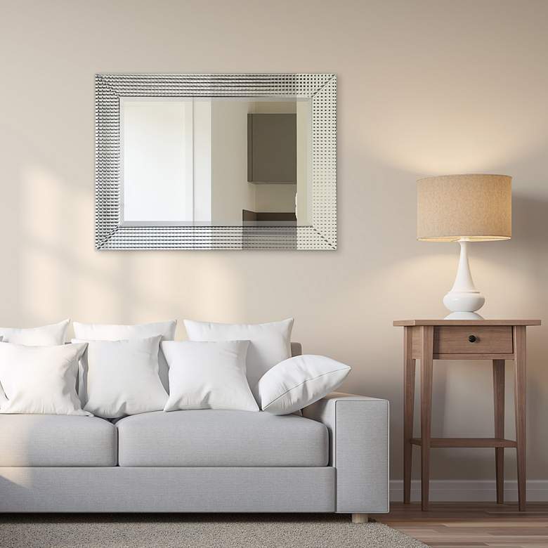 Image 1 Bling Clear 30" x 40" Rectangular Wall Mirror in scene