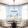 1_Edinburgh 23" Wide Black 5-Light Drum Pendant in scene