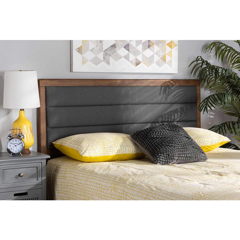 Image 1 Baxton Studio Dexter Dark Gray King Size Headboard in scene