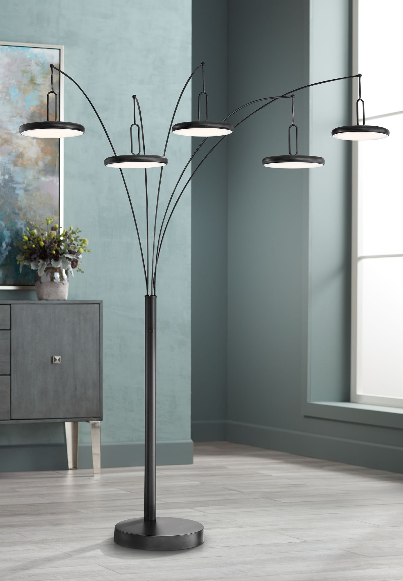 Black, Contemporary, Arc Lamps, Floor Lamps Lamps Plus