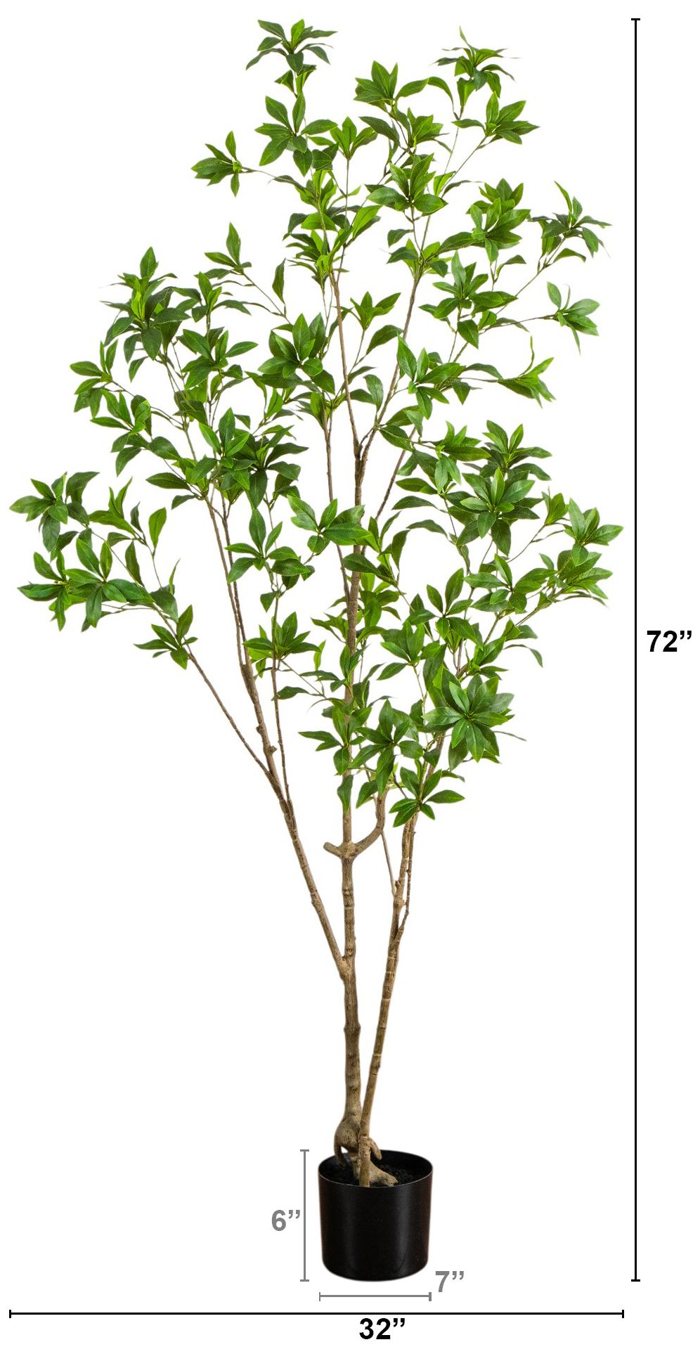 Image 3 6ft. Artificial Minimalist Japanese Pieris Tree more views