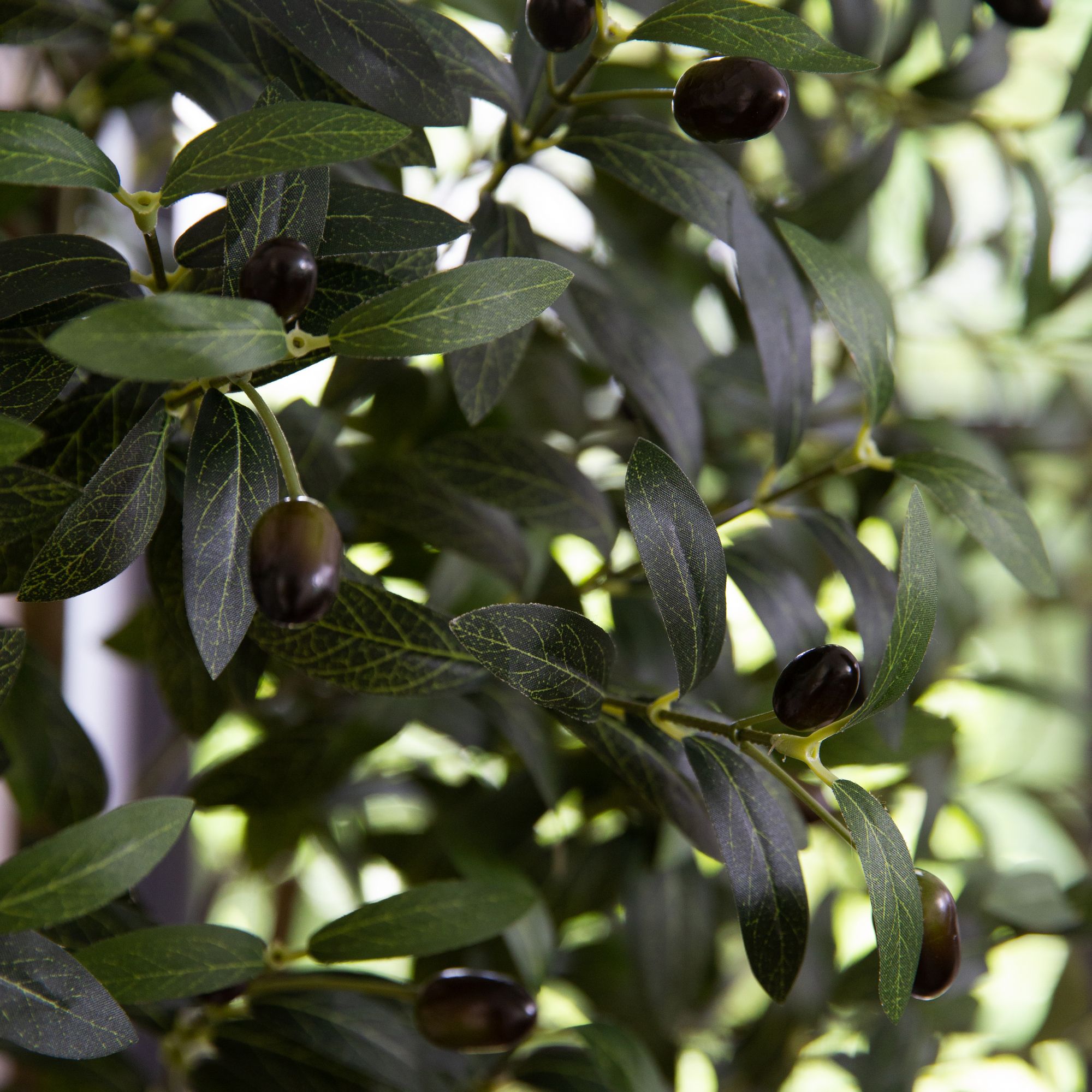 Image 4 6ft. Artificial Olive Tree with White Decorative Planter more views