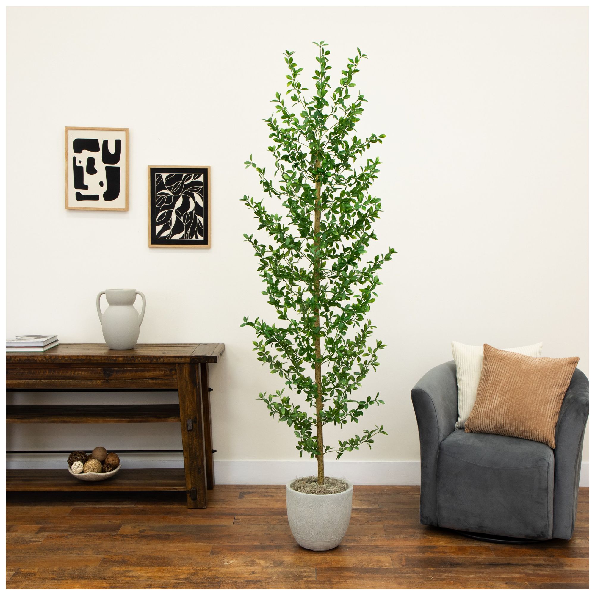 6ft. Artificial Shady Lady Black Olive Tree