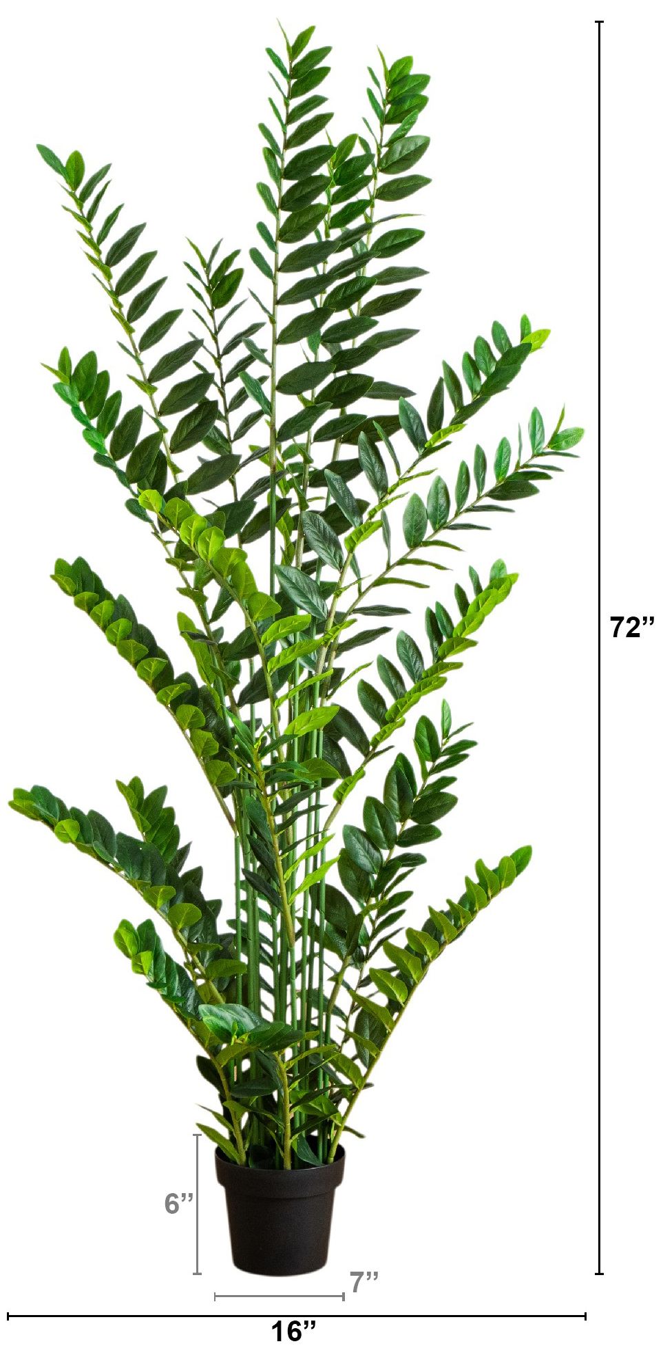 Image 3 6ft. Artificial Zamioculcas Plant more views