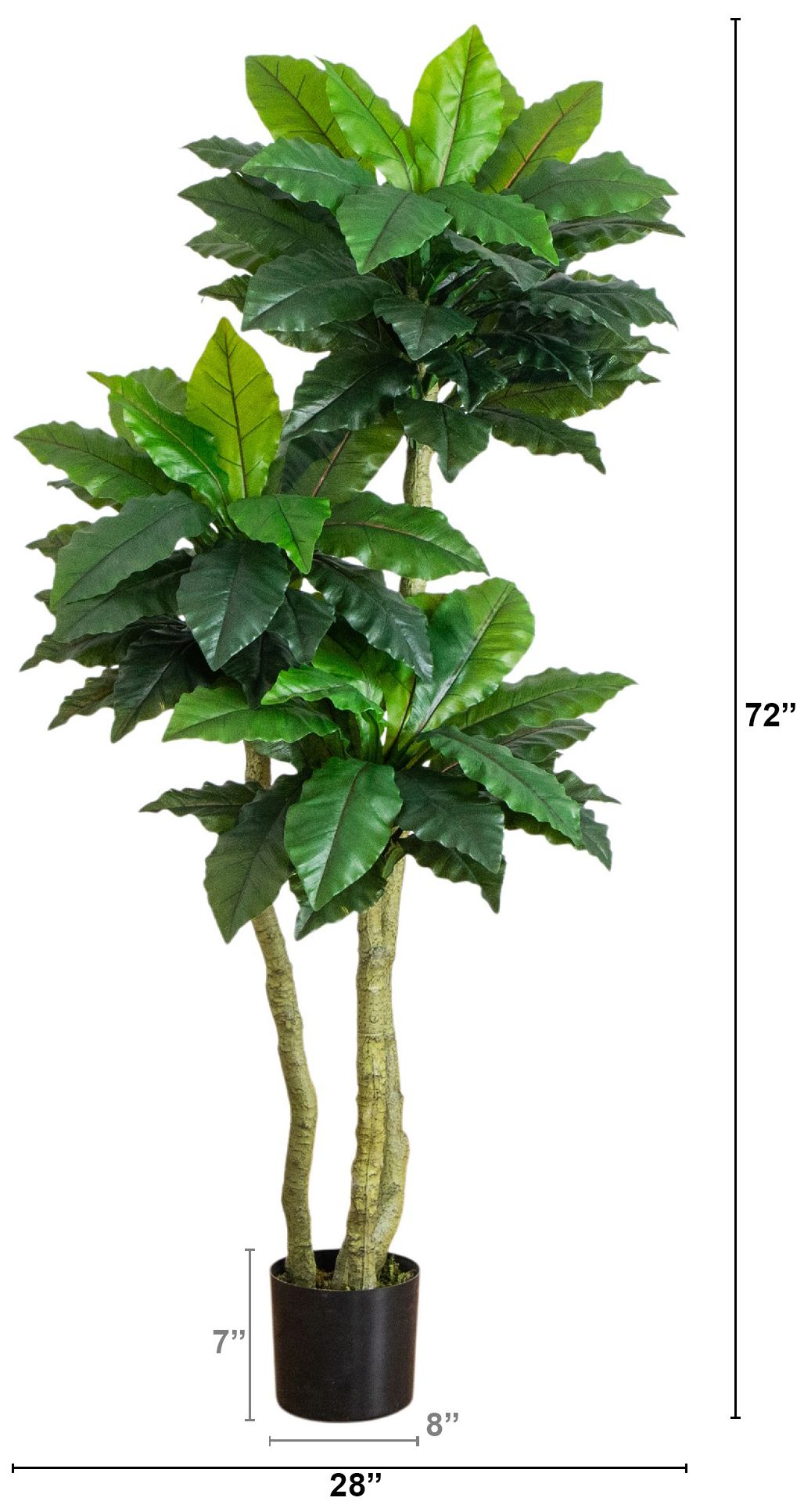 Image 3 6ft. UV Resistant Artificial Bird Nest Fern Tree (Indoor/Outdoor) more views