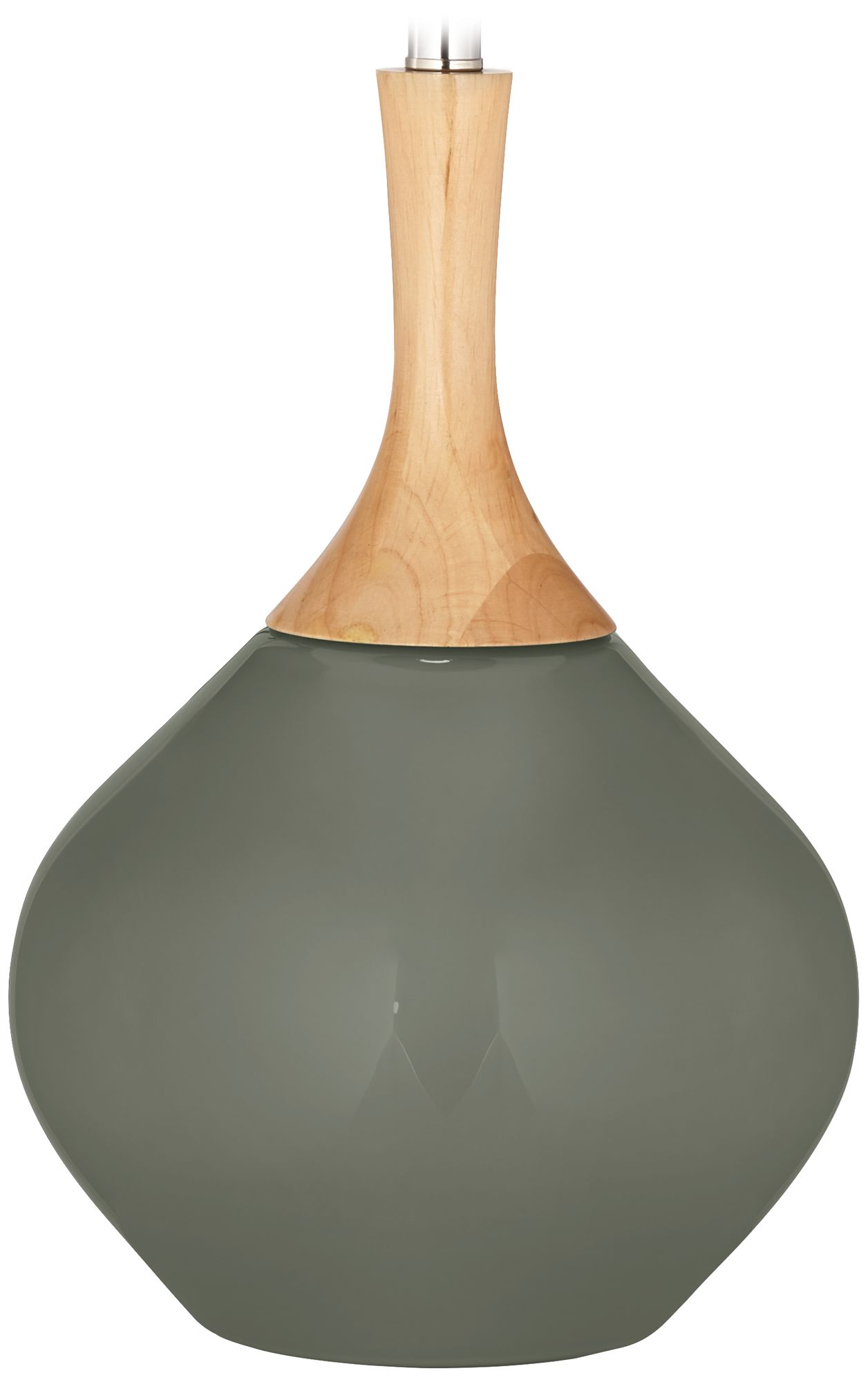 Color Plus Wexler 31" High Fog Linen Shade Pewter Green Table Lamp