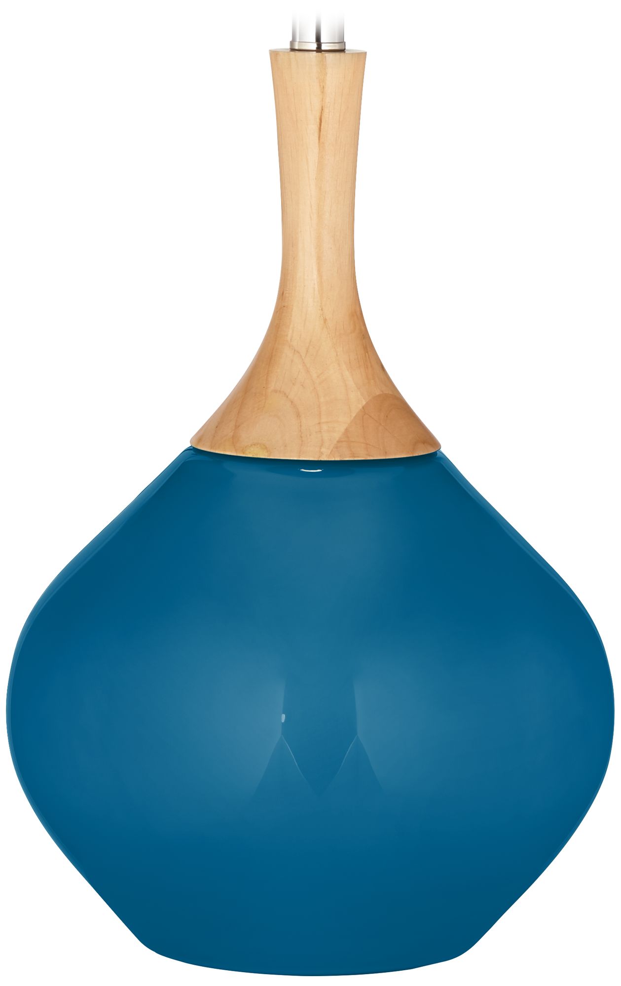 Color Plus Wexler 31" White Shade Mykonos Blue Table Lamp