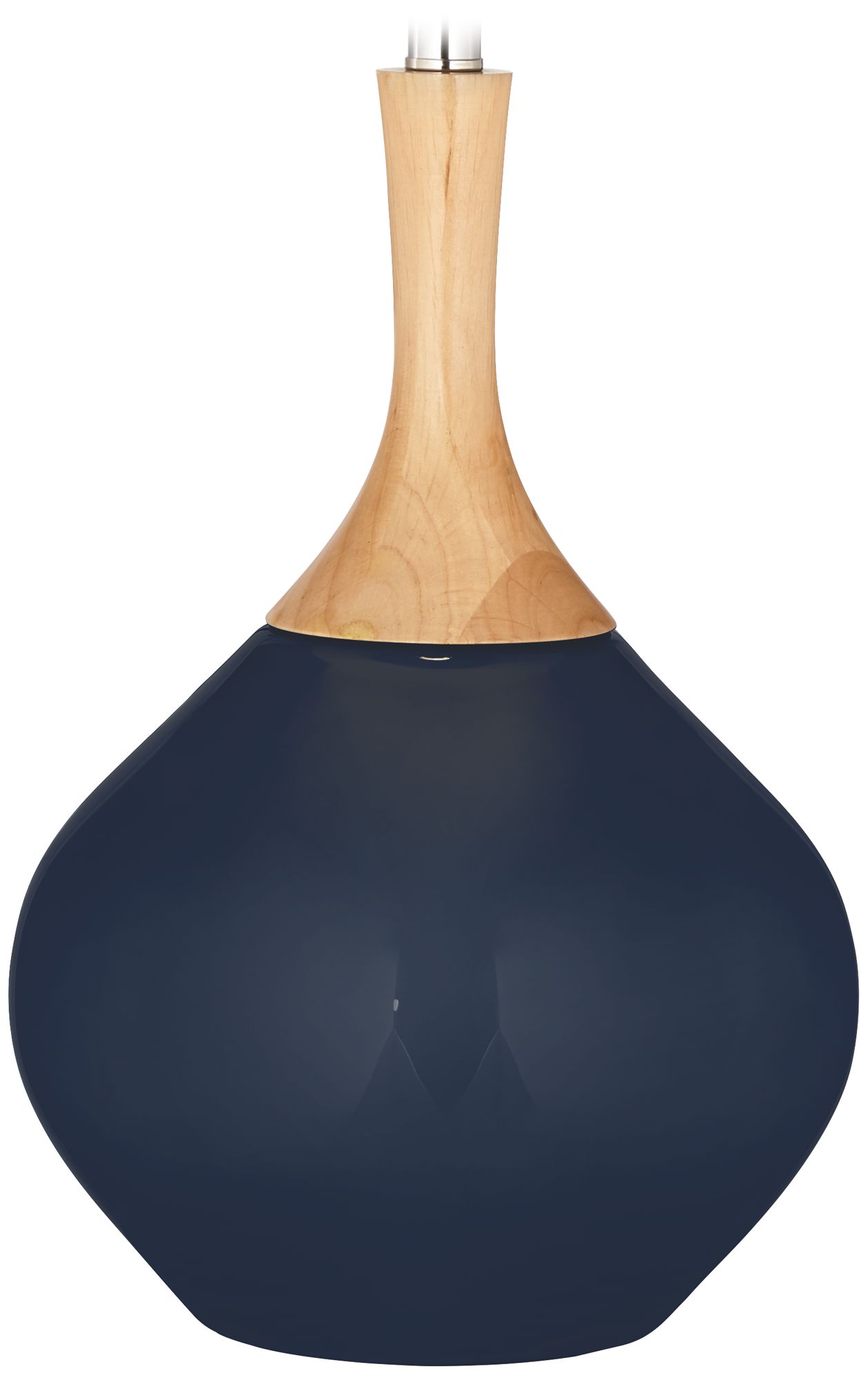 Color Plus Wexler 31" Naval Blue Glass Modern Table Lamp