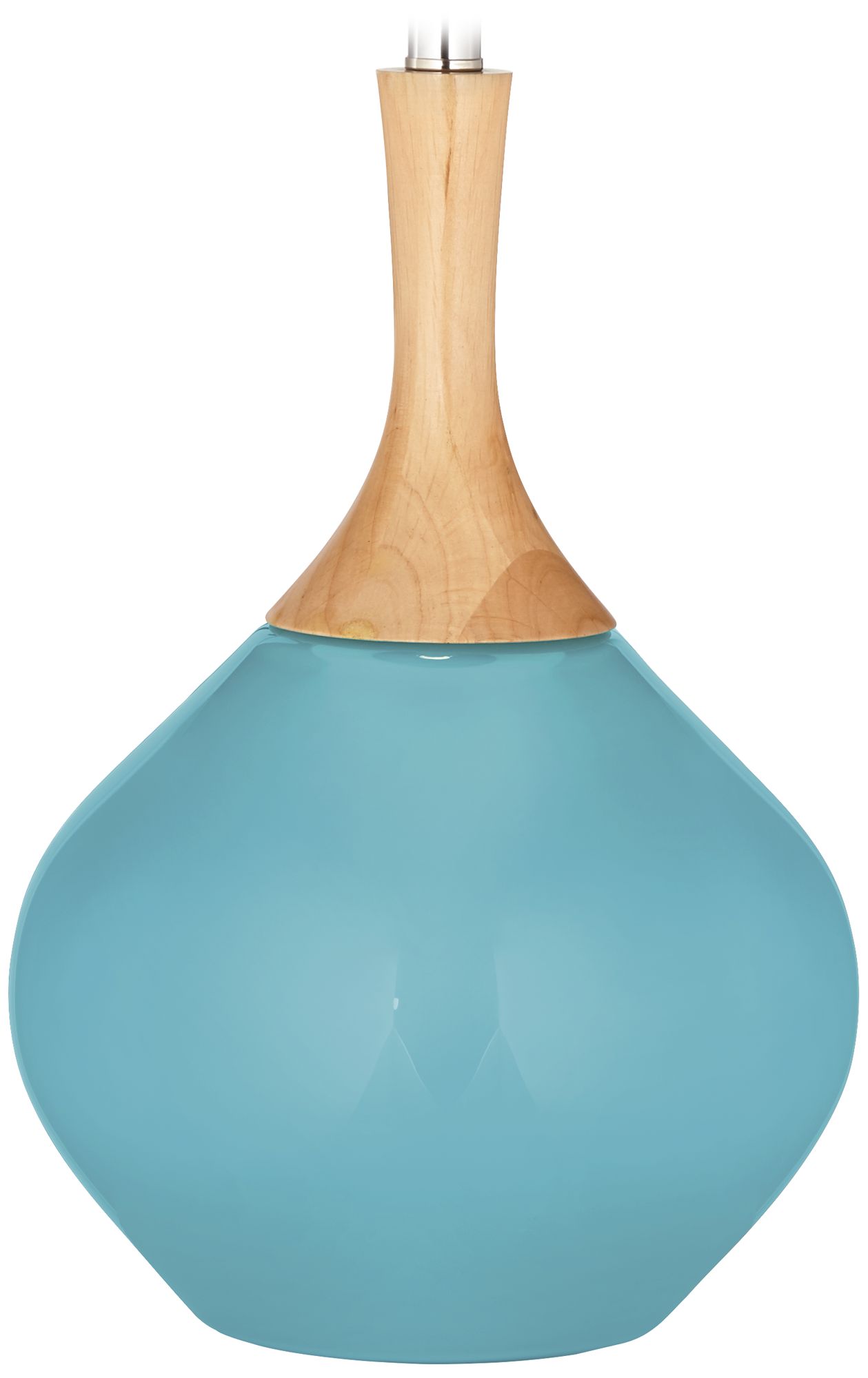 Color Plus Wexler 31" White Shade Nautilus Blue Table Lamp