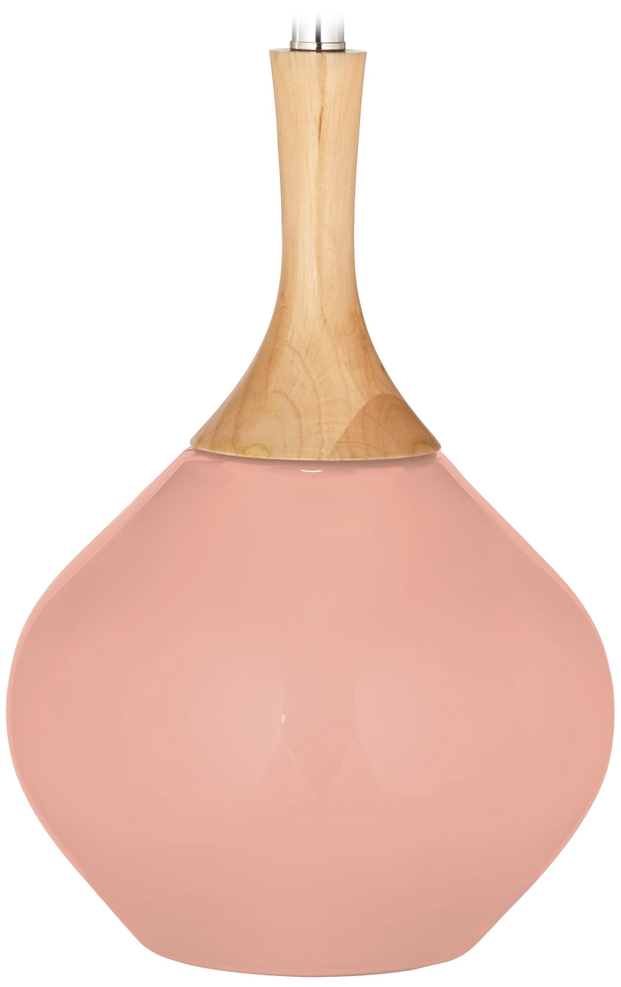 Color Plus Wexler 31" White Shade Mellow Coral Pink Table Lamp