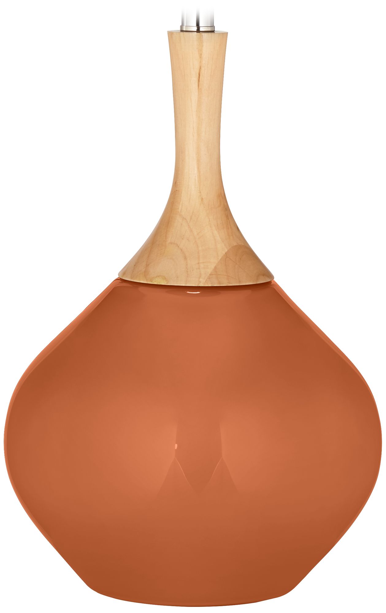 Color Plus Wexler 31" White Shade with Robust Orange Table Lamp