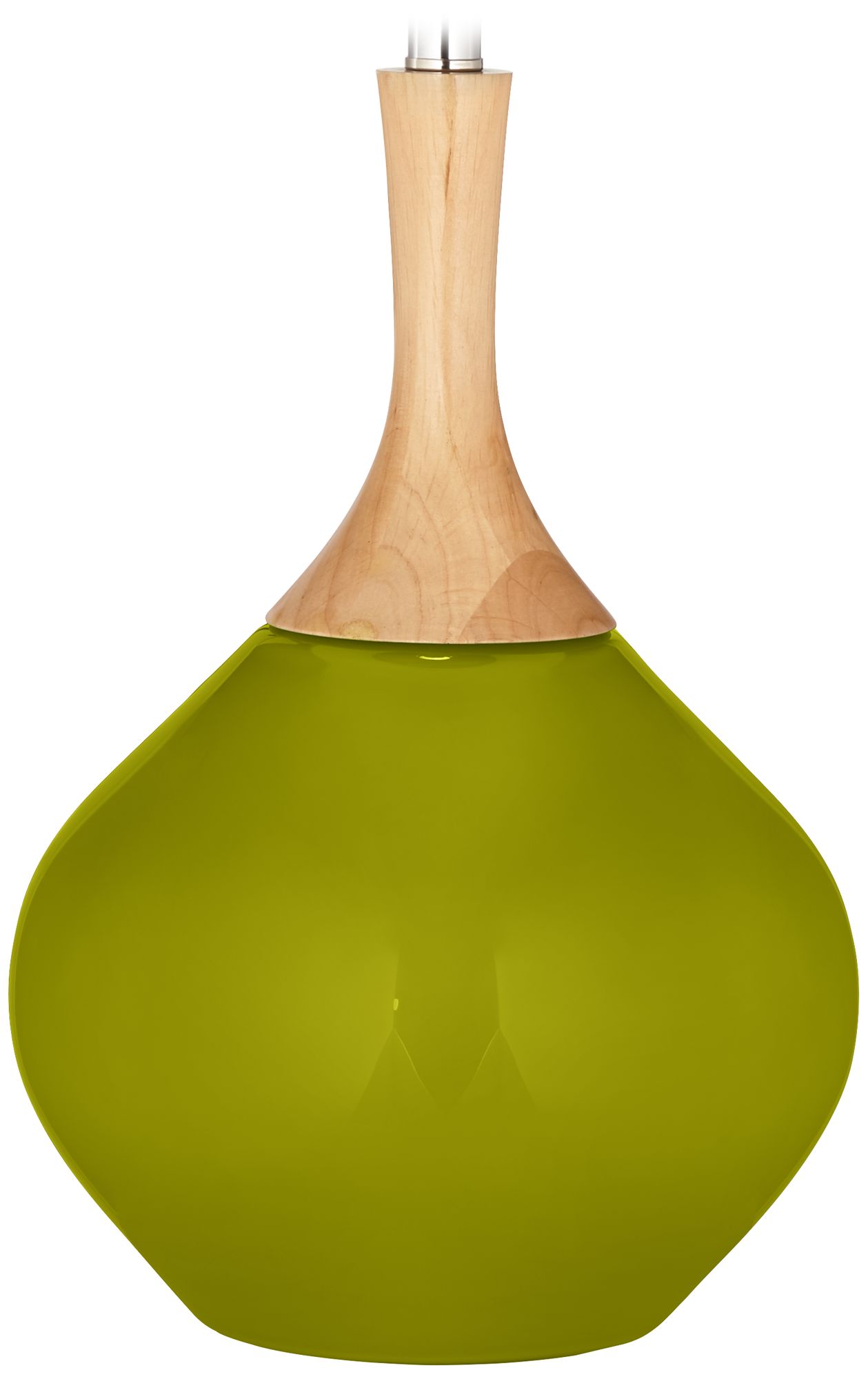 Color Plus Wexler 31" Modern White Shade Olive Green Table Lamp