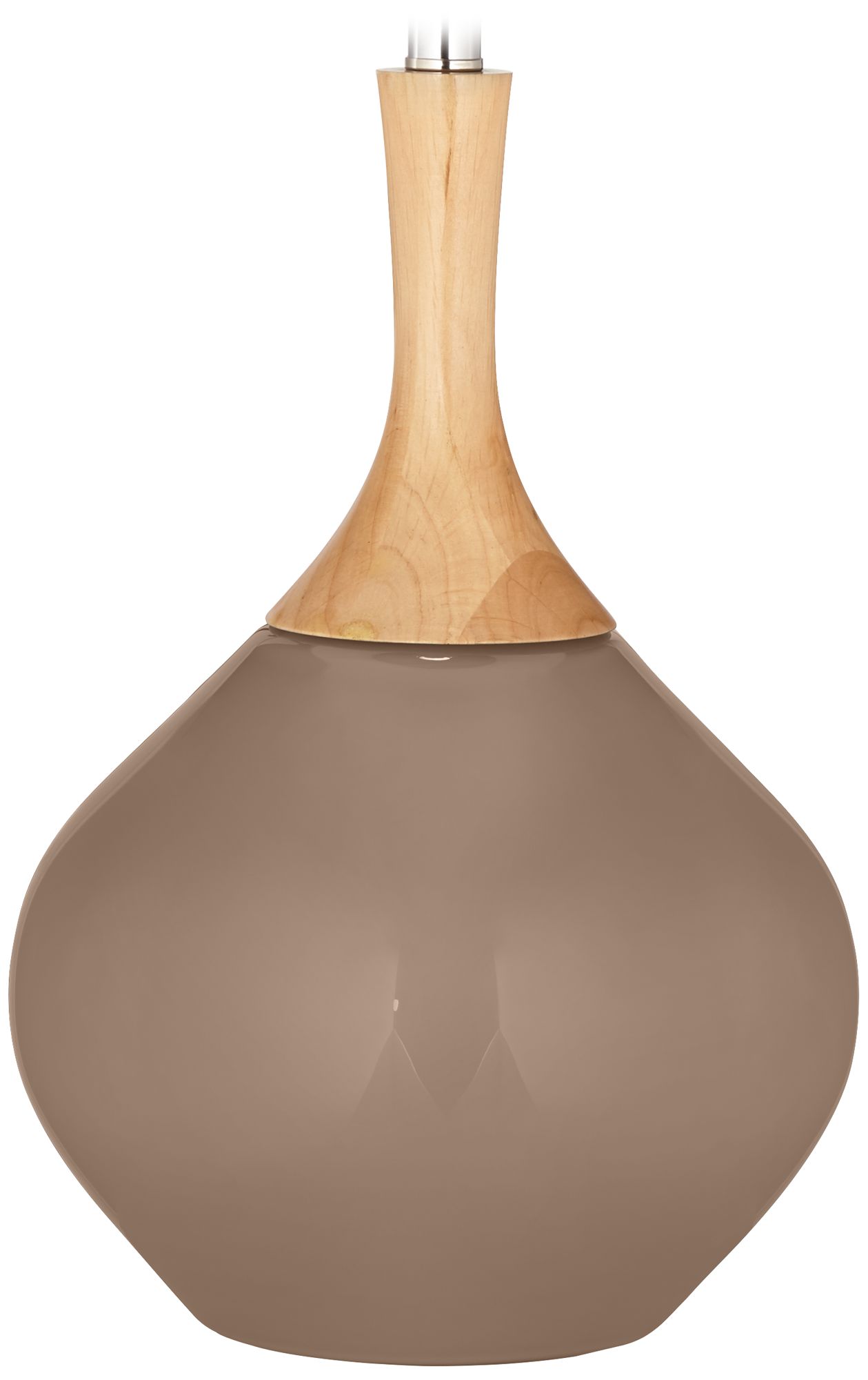 Color Plus Wexler 31" White Shade Mocha Brown Modern Table Lamp