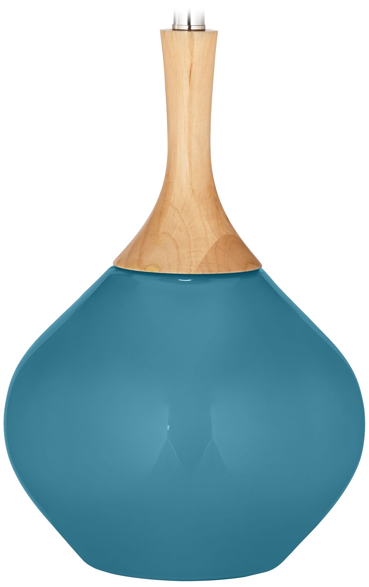 Color Plus Wexler 31" White Shade Great Falls Blue Modern Table Lamp