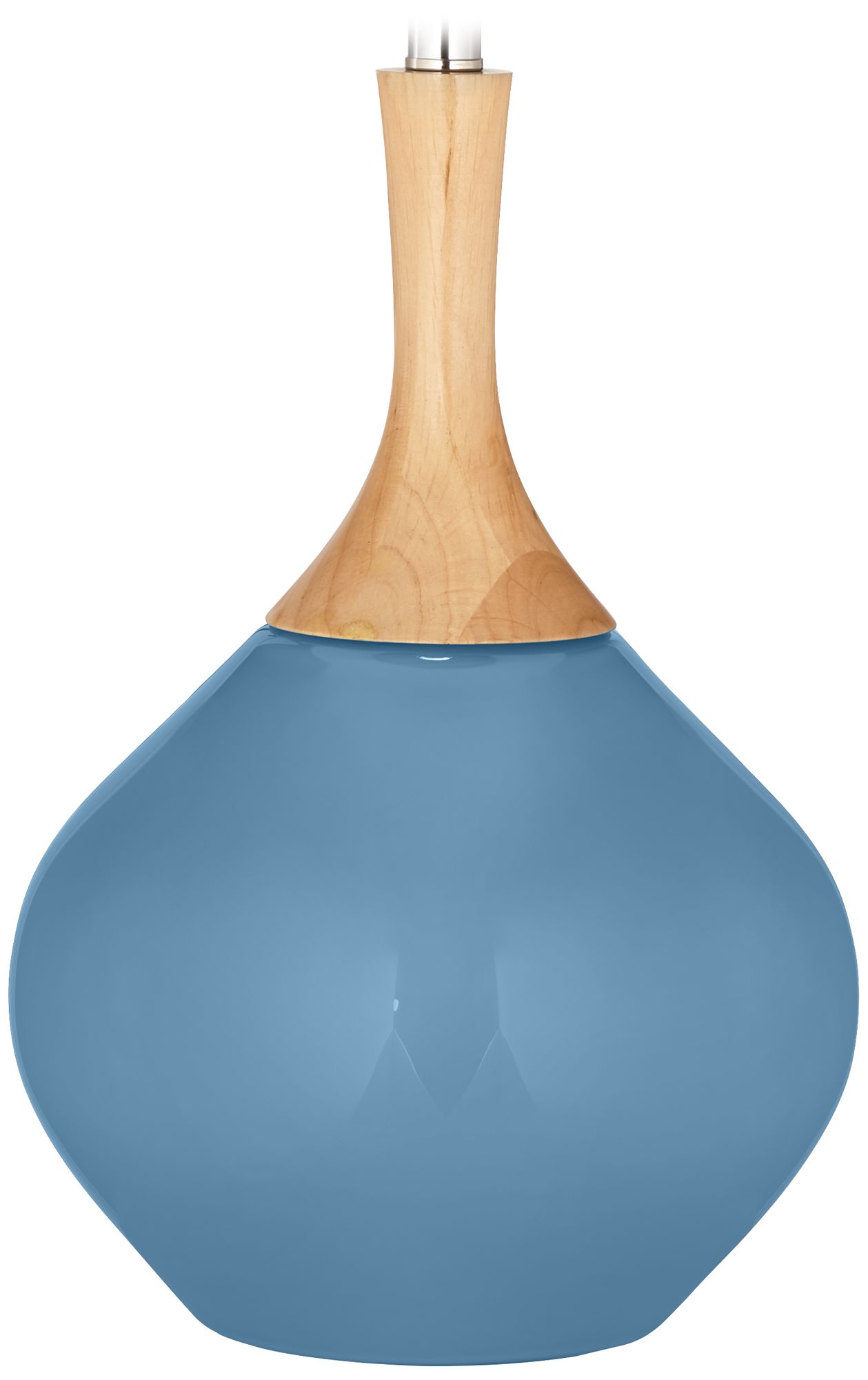 Color Plus Wexler 31" White Shade Secure Blue Modern Table Lamp