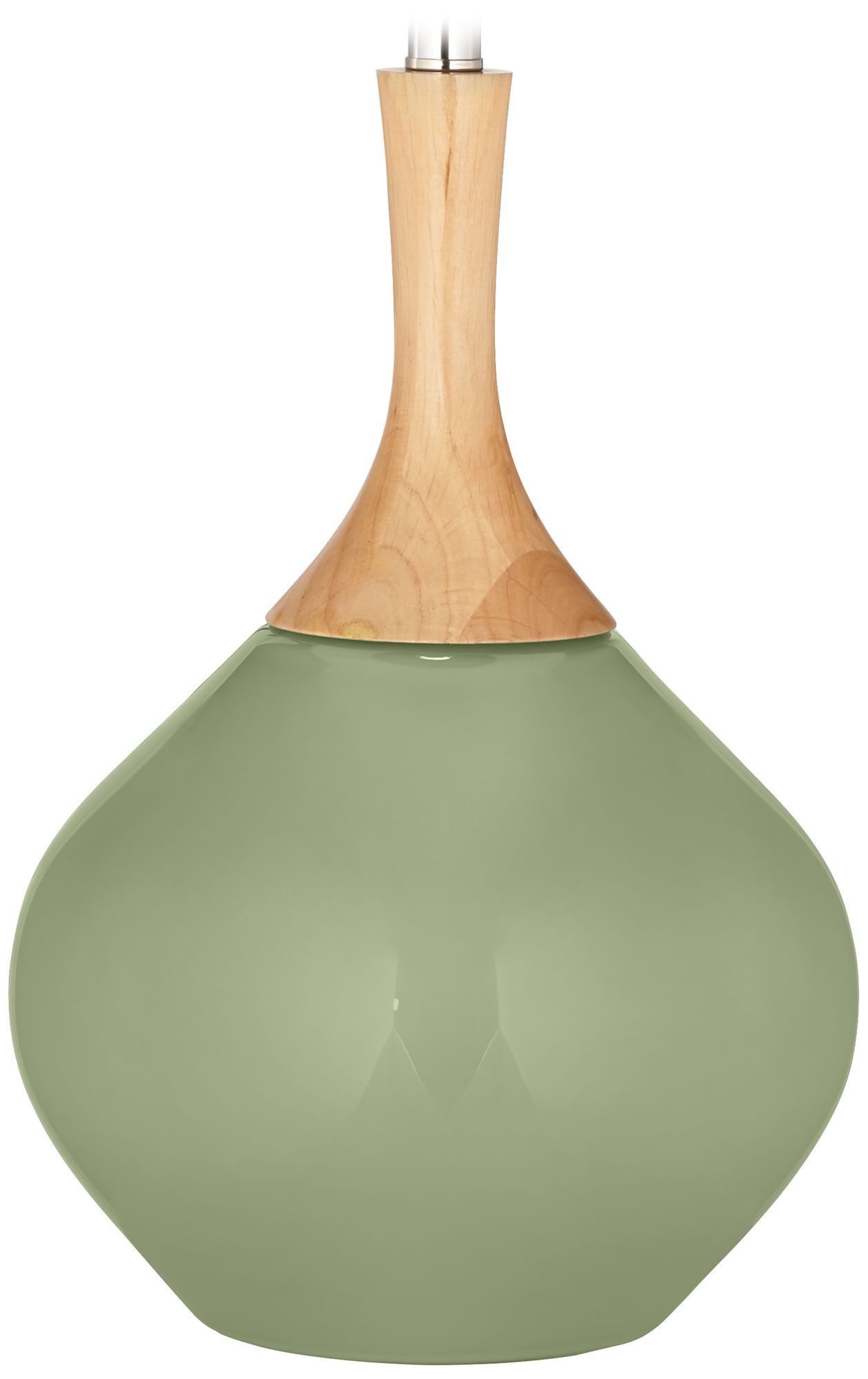 Color Plus Wexler 31" White Shade Majolica Green Modern Table Lamp