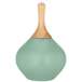 Color Plus Wexler 31&quot; Wood and Grayed Jade Green Table Lamp
