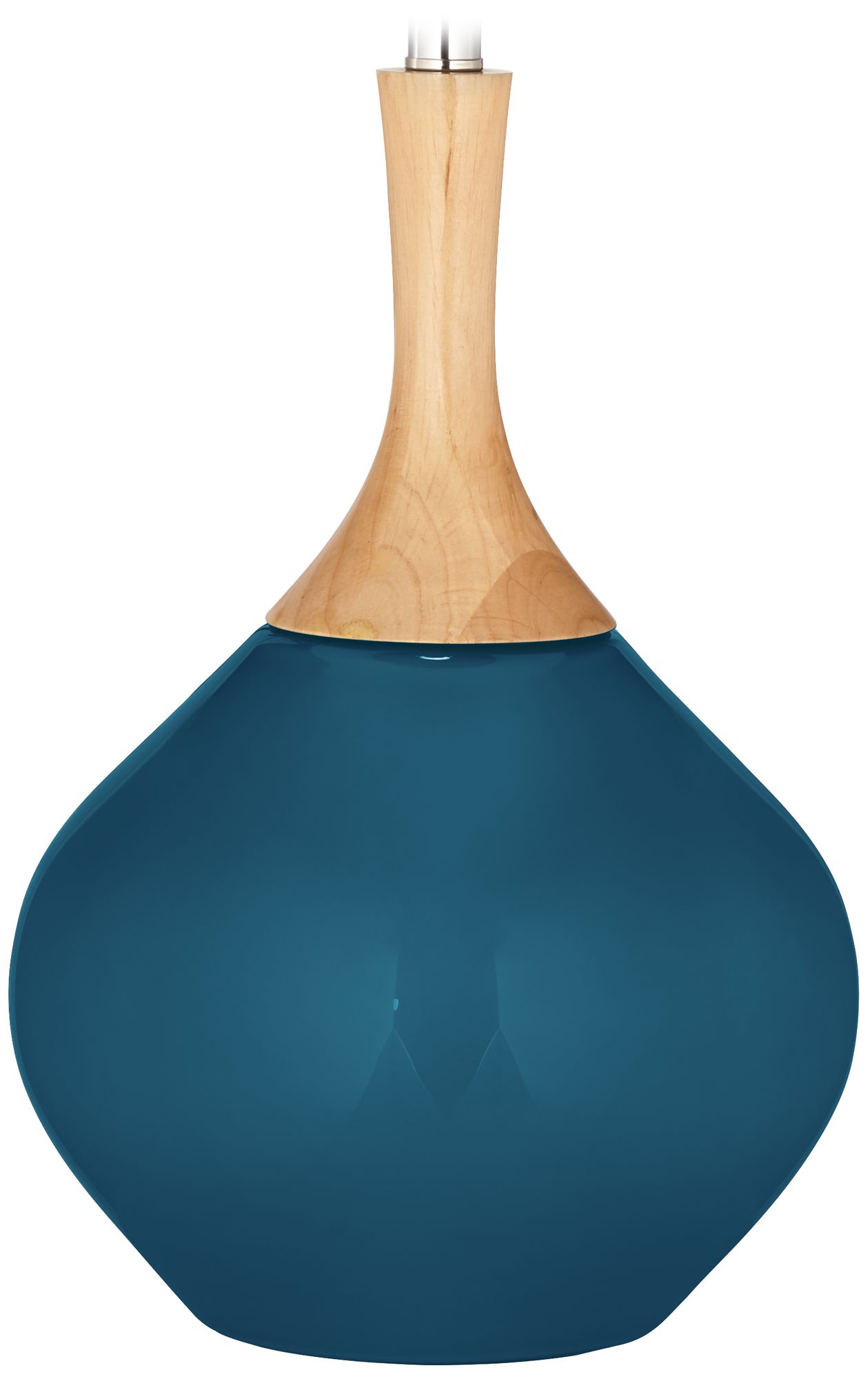 Color Plus Wexler 31" White Shade Oceanside Blue Modern Table Lamp