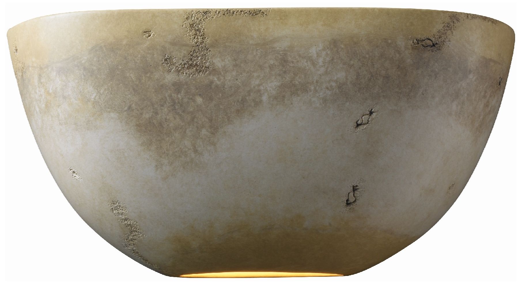 7.25" Greco Travertine Pocket Metro Bowl ADA Outdoor Made to Order