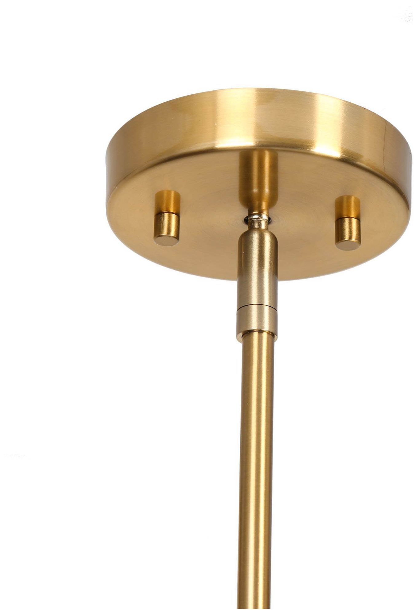 Image 3 7 4/5" Wide Brass And Clear Glass Pendant more views