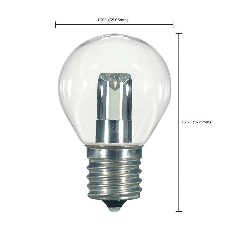 Image 5 7.5W Equivalent Satco Clear 1W LED Non-Dimmable Intermediate more views