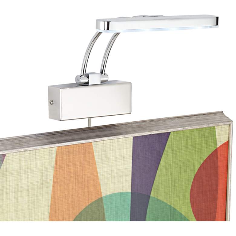 Image 1 7 1/2" Wide Chrome Direct Wire LED Picture Light