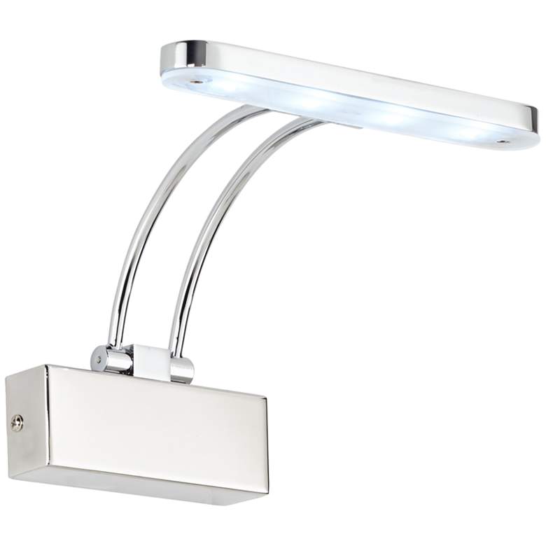 Image 2 7 1/2" Wide Chrome Direct Wire LED Picture Light more views