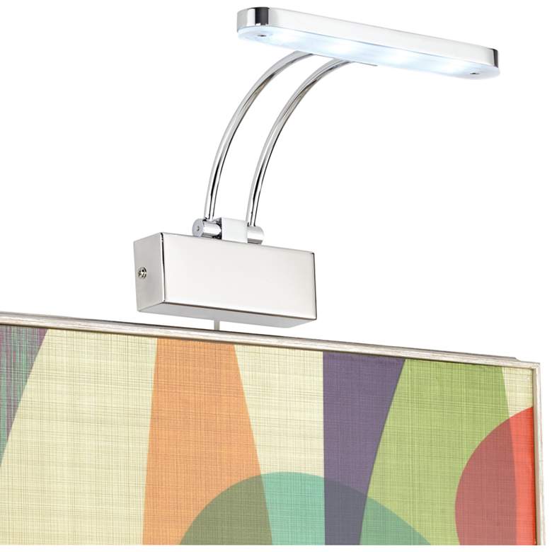 Image 3 7 1/2" Wide Chrome Direct Wire LED Picture Light more views