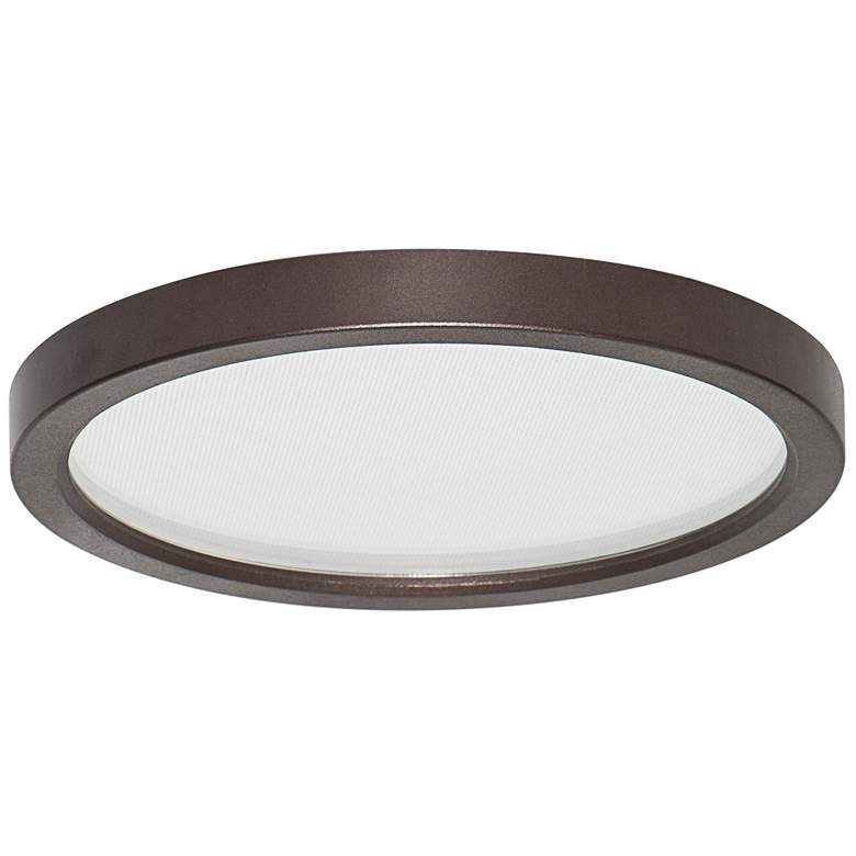 Image 1 7-in 15W Bronze LED Flush Mount Light