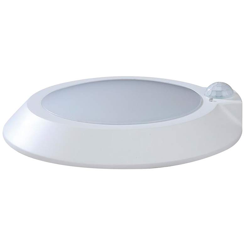 Image 1 7 in.; LED Disk Light; Fixture with Occupancy Sensor; White Finish; 4000K