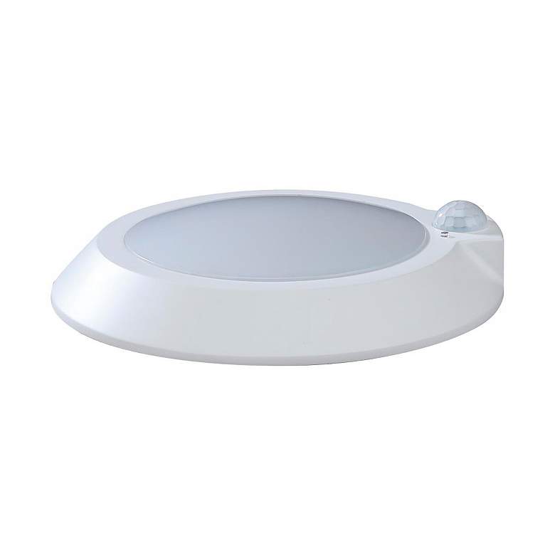 Image 4 7 in.; LED Disk Light; Fixture with Occupancy Sensor; White Finish; 4000K more views