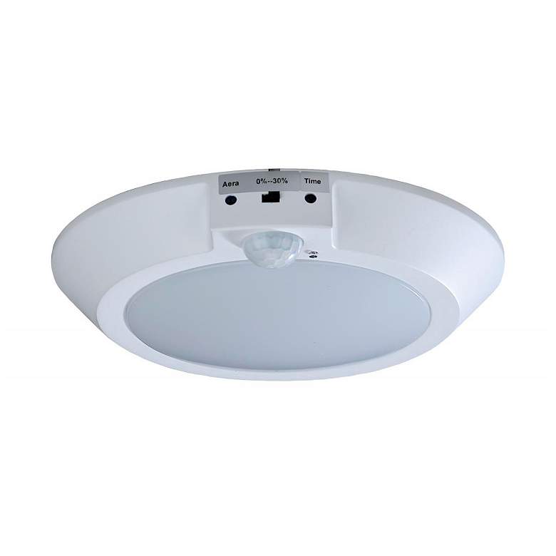 Image 5 7 in.; LED Disk Light; Fixture with Occupancy Sensor; White Finish; 4000K more views