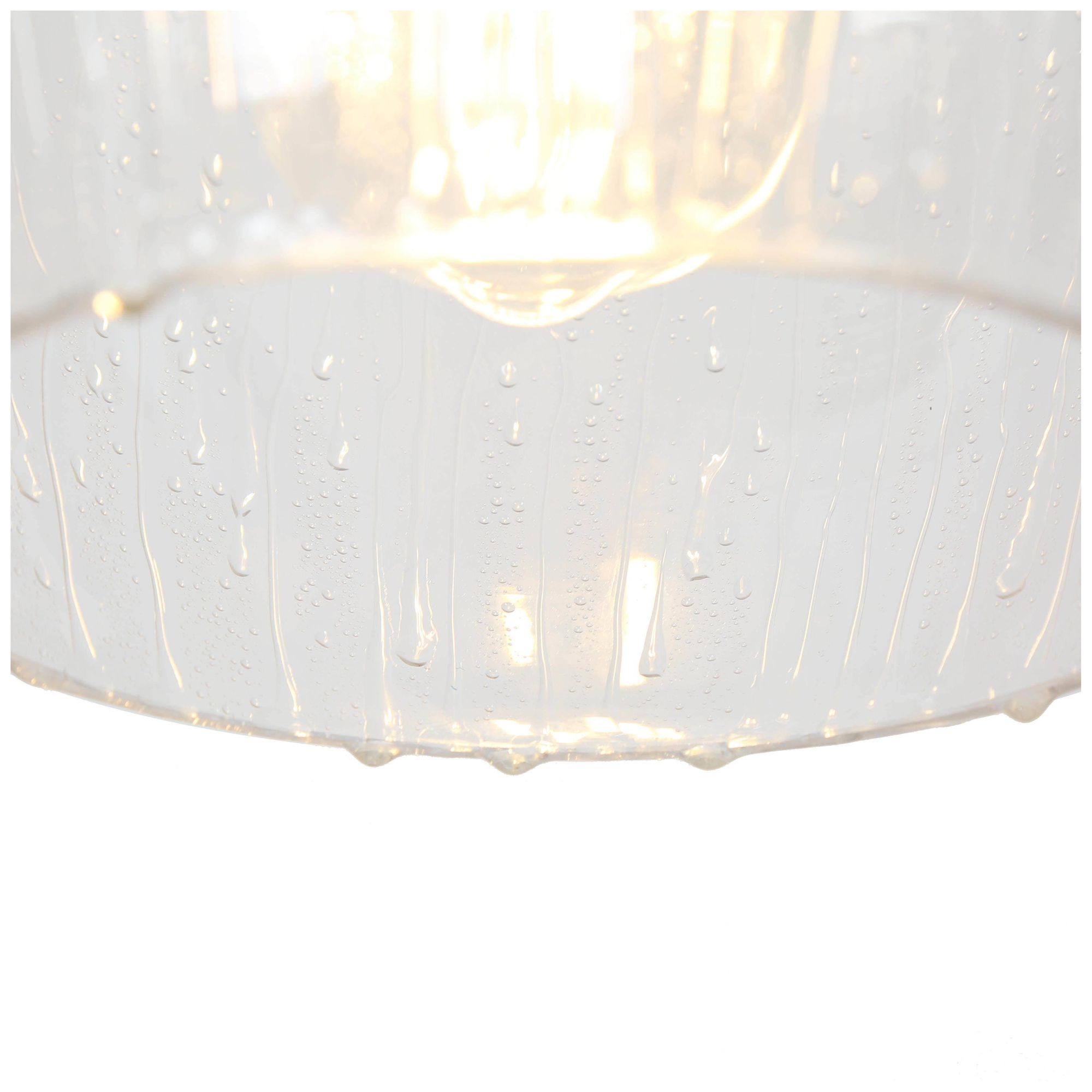 Image 2 7" Wide Brass And Teardrop Glass Mini Pendant more views