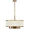 7 Light Antique Gold Leaf Chandelier