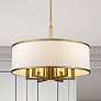 7 Light Antique Gold Leaf Chandelier