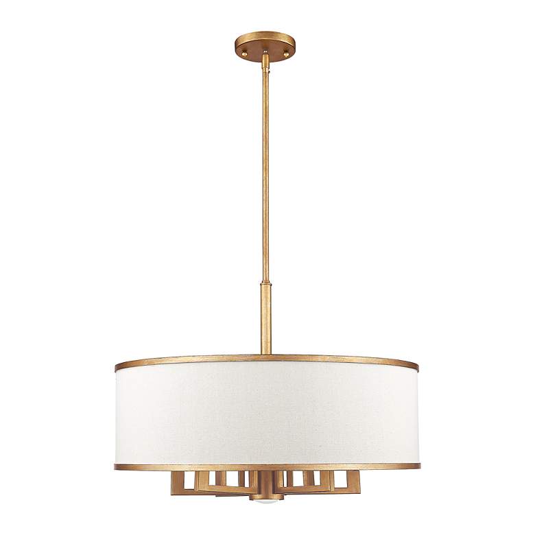 Image 3 7 Light Antique Gold Leaf Chandelier more views