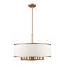 7 Light Antique Gold Leaf Chandelier