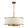 7 Light Antique Gold Leaf Chandelier