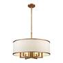 7 Light Antique Gold Leaf Chandelier