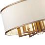 7 Light Antique Gold Leaf Chandelier
