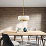 7 Light Antique Gold Leaf Chandelier