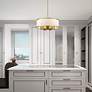 7 Light Antique Gold Leaf Chandelier